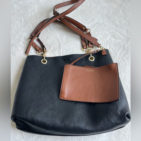 Calvin Klein Handbags - CK reversible tote with pouch shoulder & crossbody strap